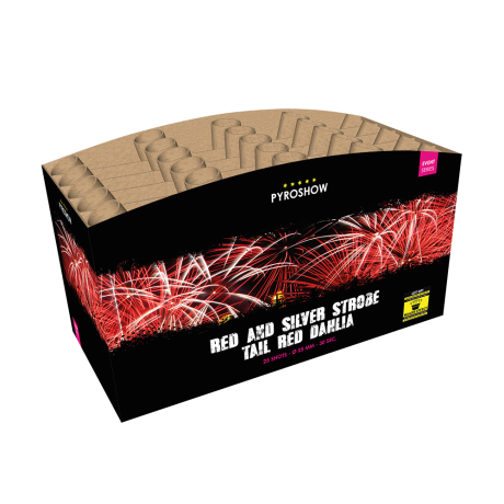 Red Silver strobe tail with Red Dahlia