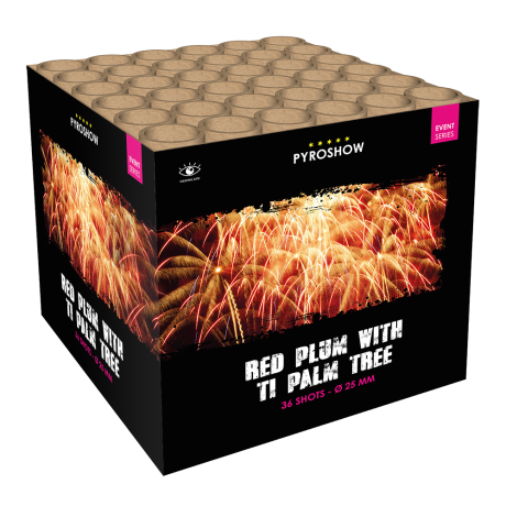 Red Plum with Ti Palm Tree